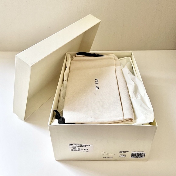 BY FAR Andrea Leopard Print PVC Block Heel Pumps in Black - Picture 11 of 12